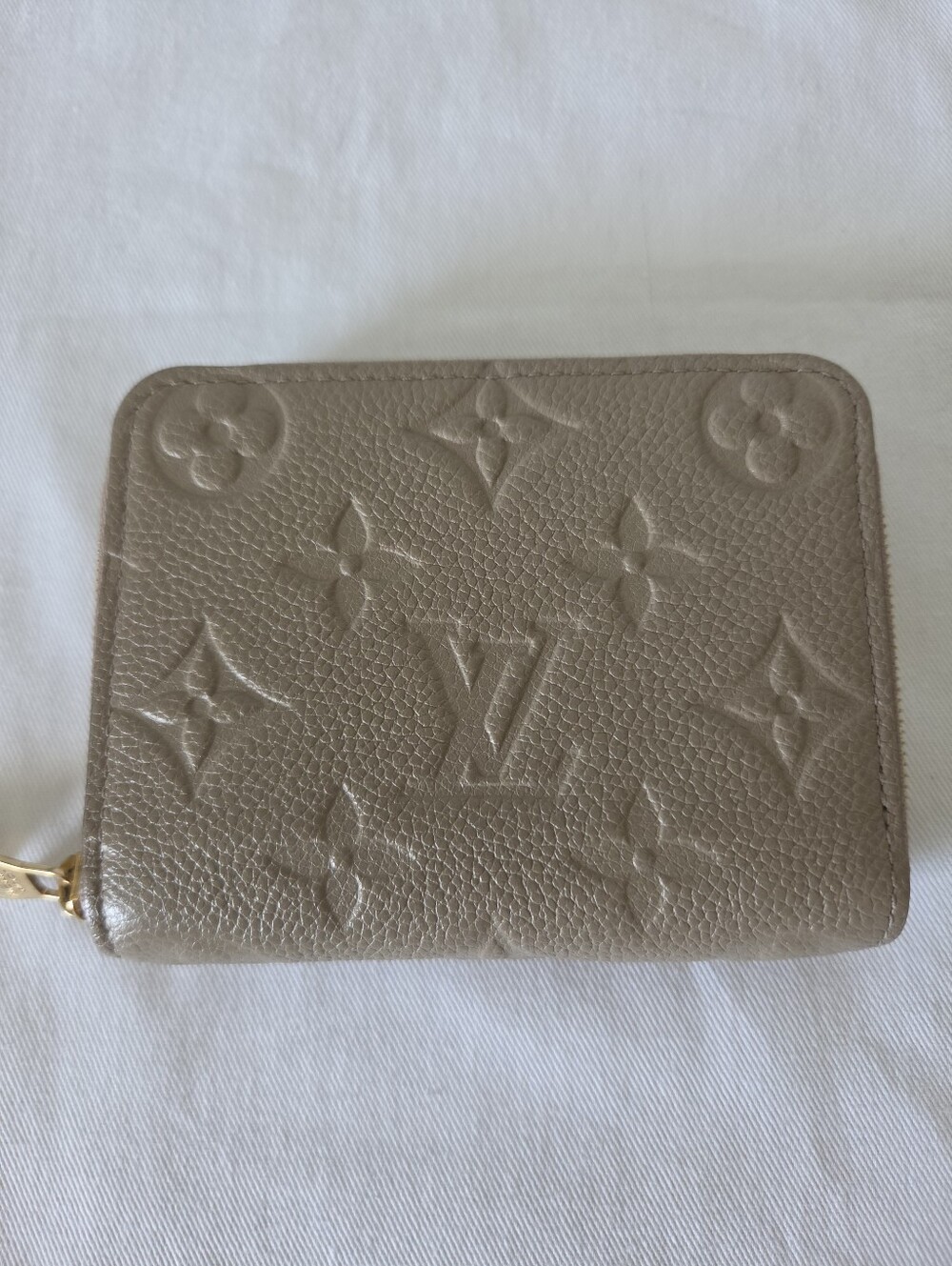 Louis Vuitton Leather Tan Monogram Empreinte Zippy Coin Purse - Authentic